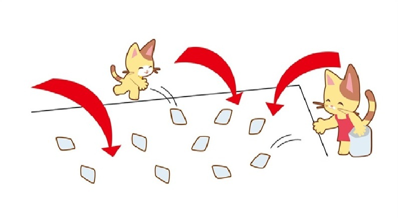 農薬の無処理区と処理区の比較写真